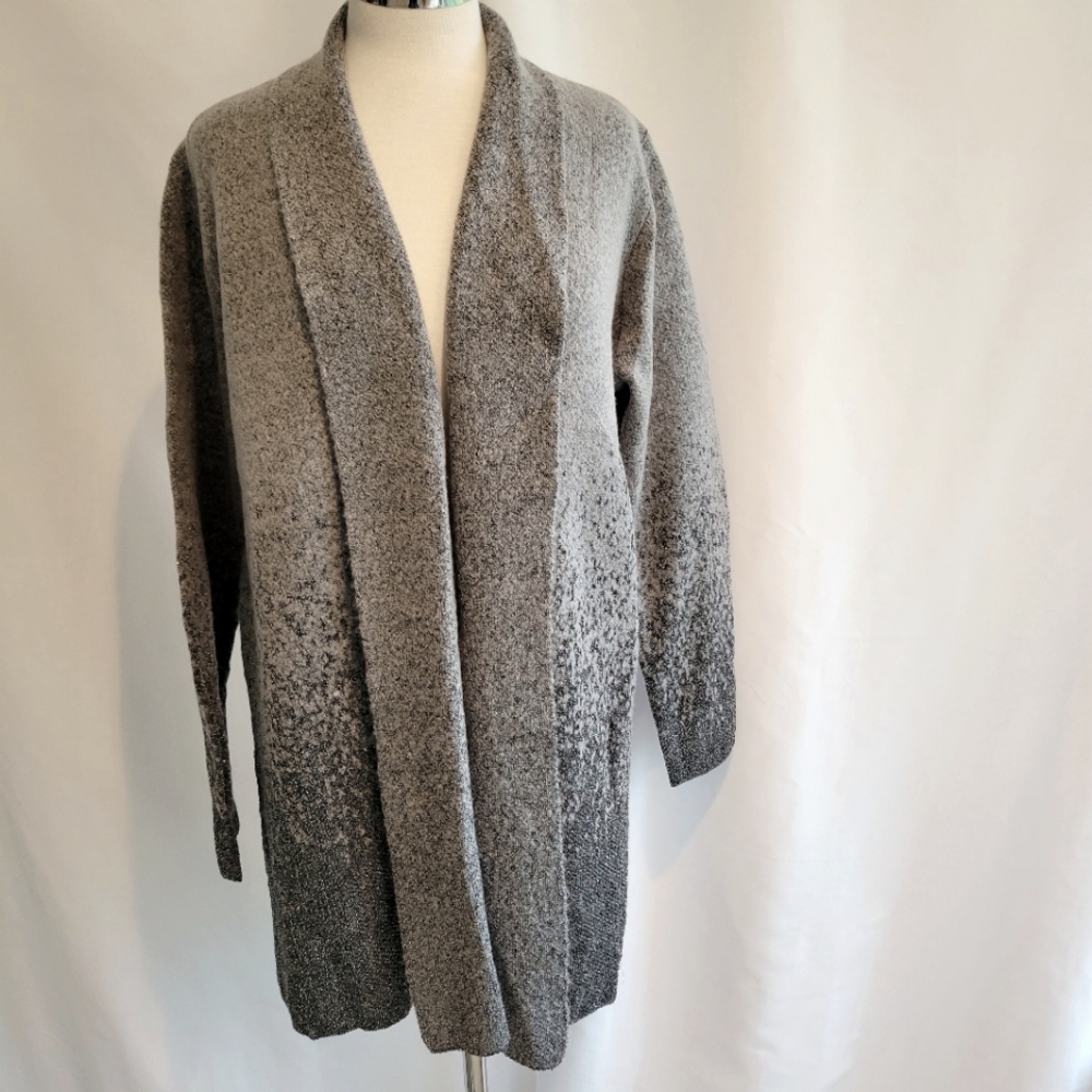 Daperes&Damons Northern Lights Sweater Silver and Grey Metallic Shimmer NWT Sz L